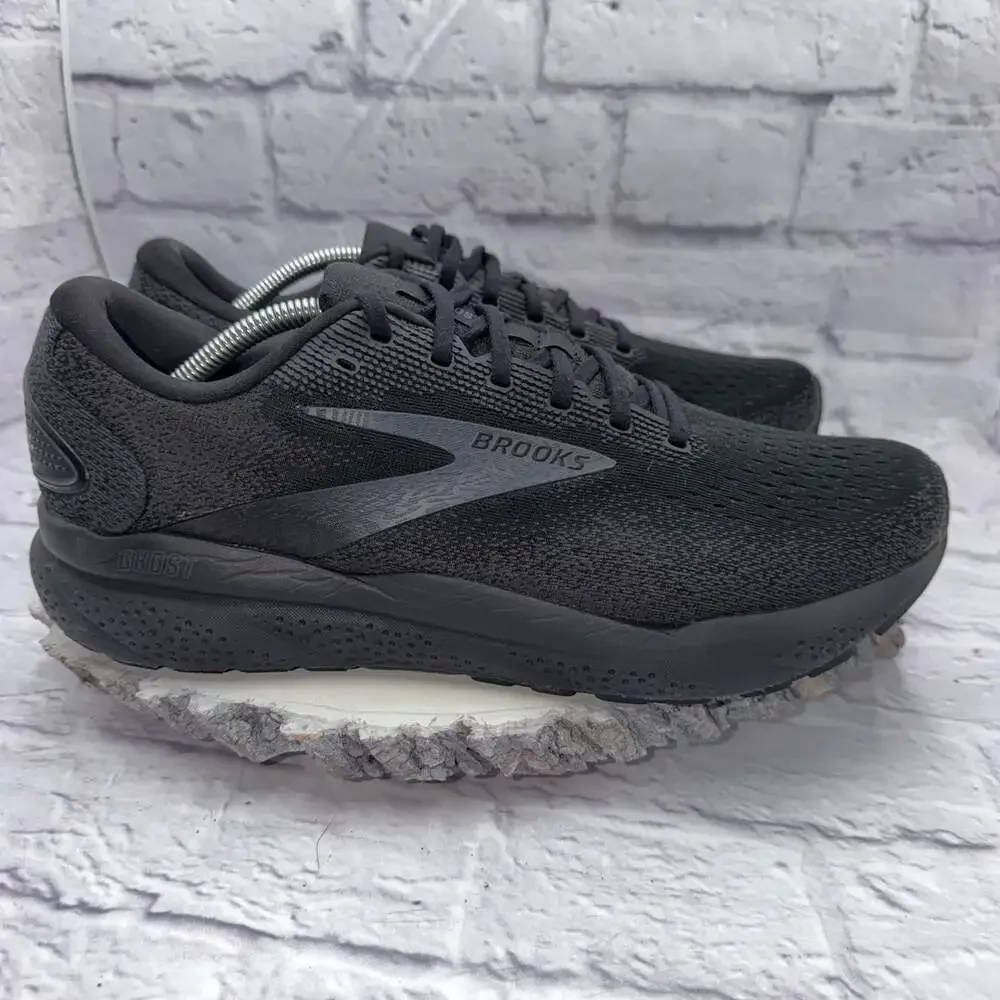 Brooks Ghost 16 Men's Size 12 Black Ebony Performance Running Shoes Sneakers
